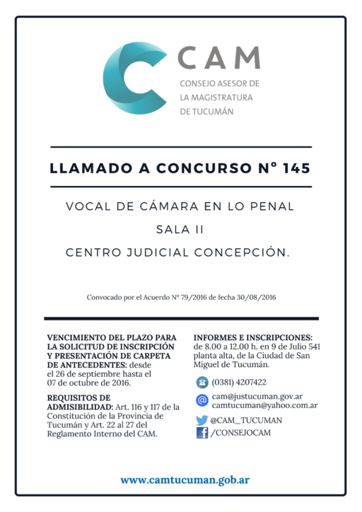 Llamado a concurso 145