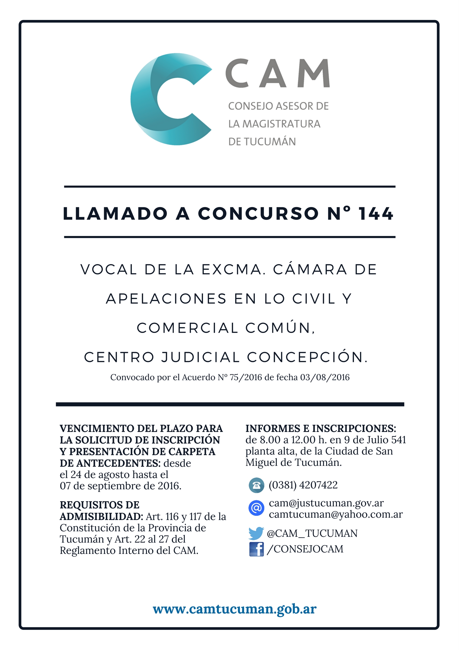 llamado concurso 144