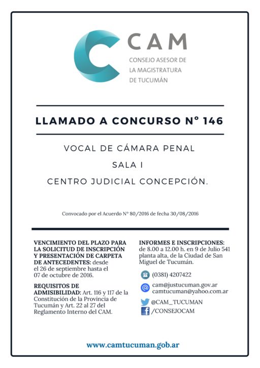 Llamado a concurso 146