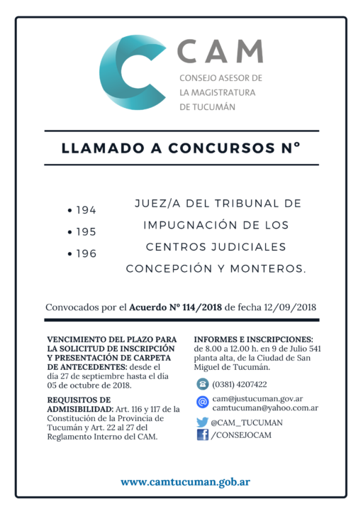 concursos tribunal de impugnacion sur
