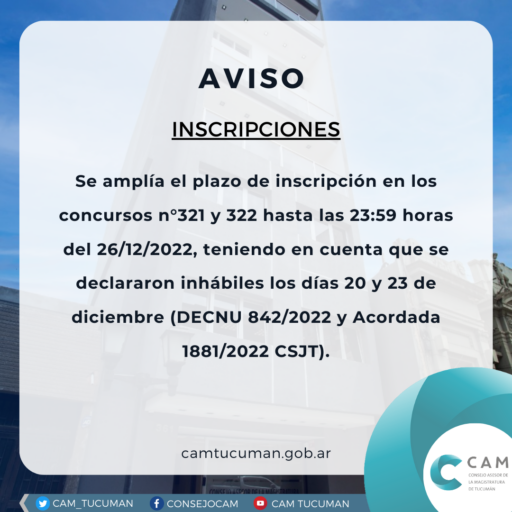 aviso nuevas fechas 321 y 322