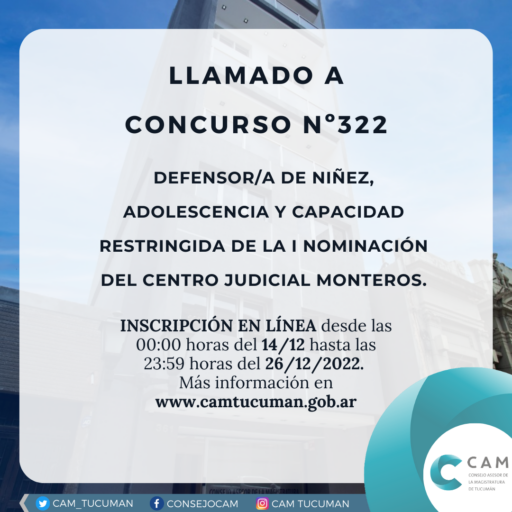 concurso 322 nueva fecha